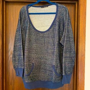 Maurice’s blue/multicolor scoop neck sweater